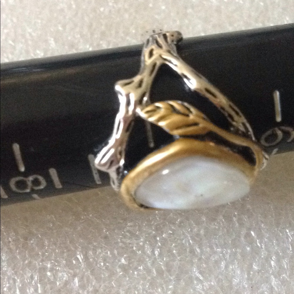 Triple Australian opal ring - Picture 6 of 6